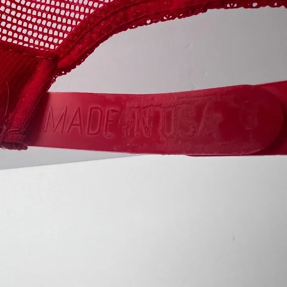 Vintage Safety Kleen Red Trucker Hat with Snapback - Picture 6 of 7